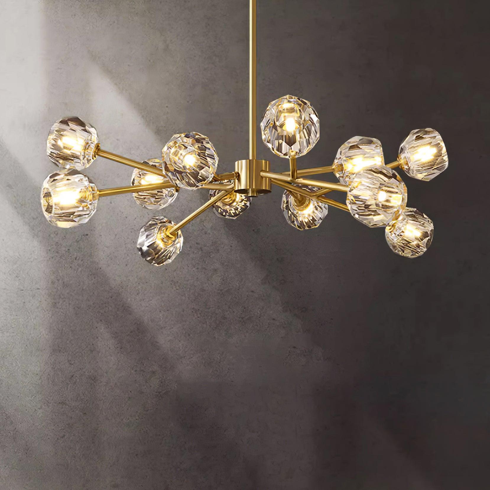Kristy Lustre Boule de Cristal Laiton Élégance - Neutralighting
