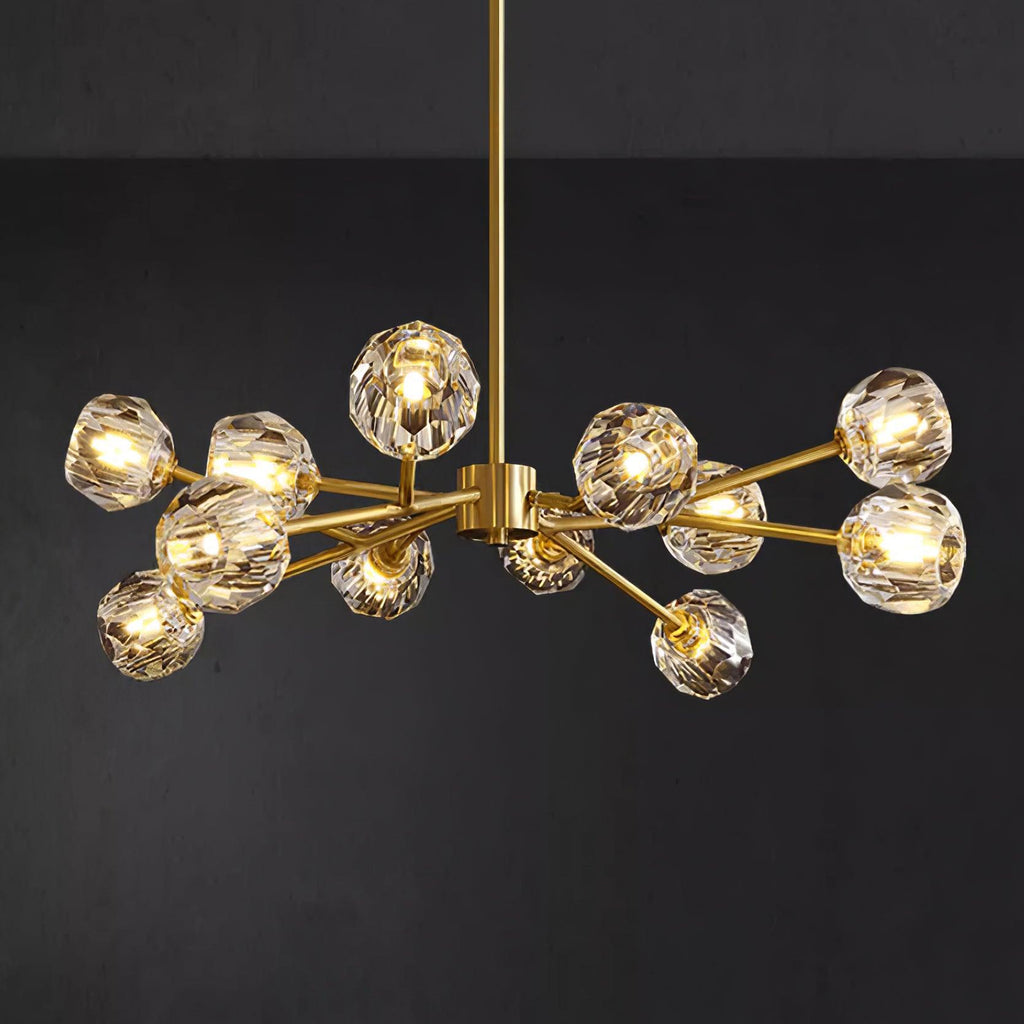 Kristy Lustre Boule de Cristal Laiton Élégance - Neutralighting