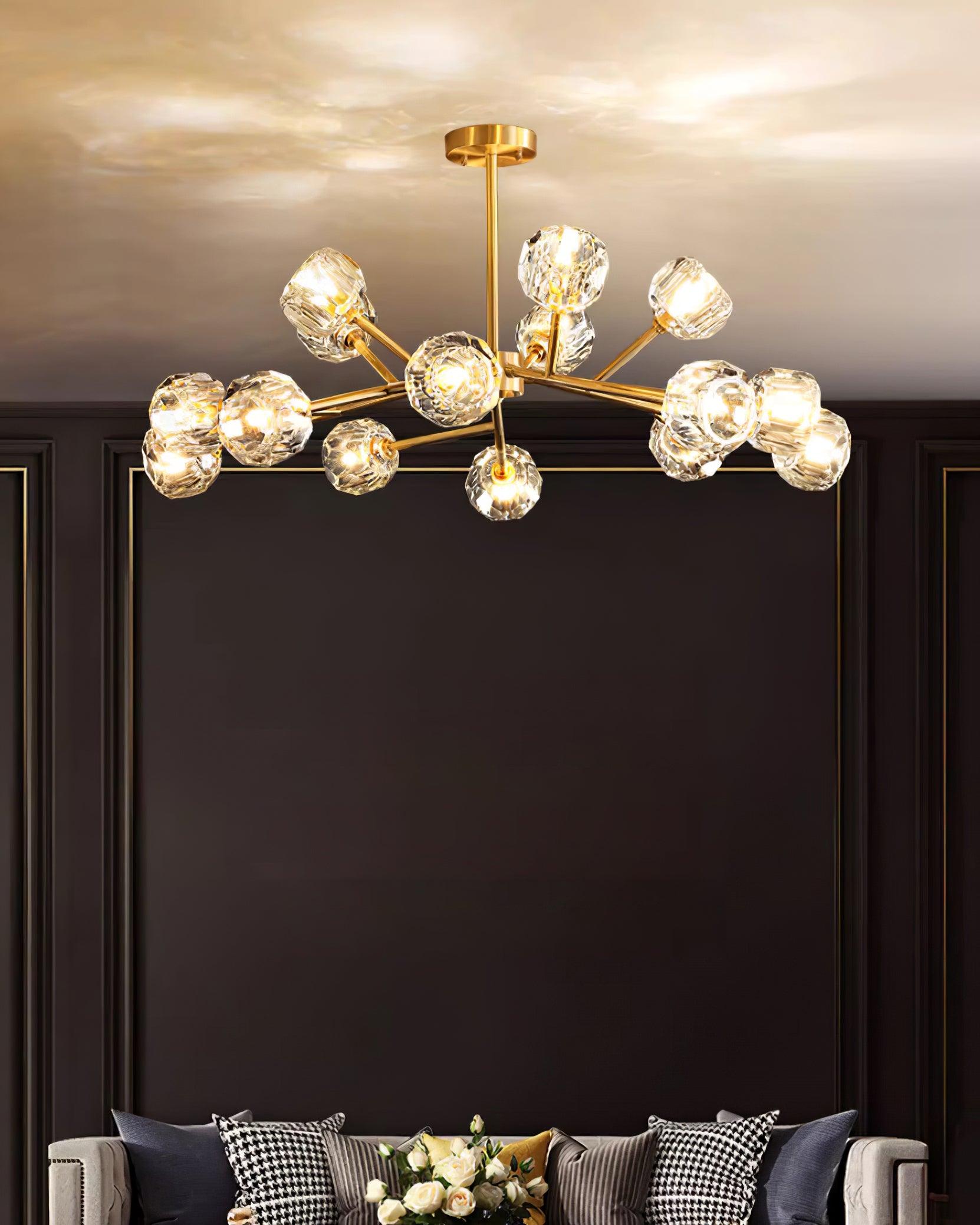 Kristy Lustre Boule de Cristal Laiton Élégance - Neutralighting