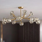 Crystal Lustre Boule Laiton Noir Facetté - Neutralighting