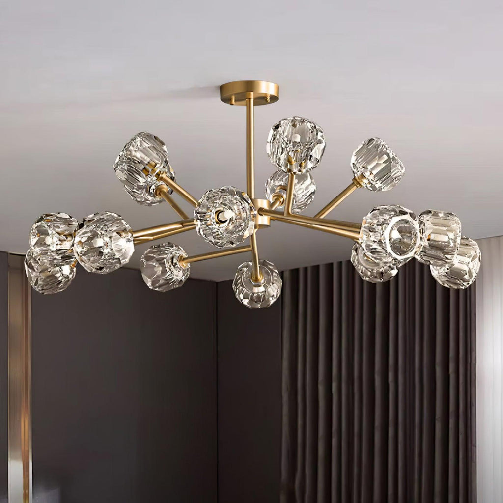 Kristy Lustre Boule de Cristal Laiton Élégance - Neutralighting