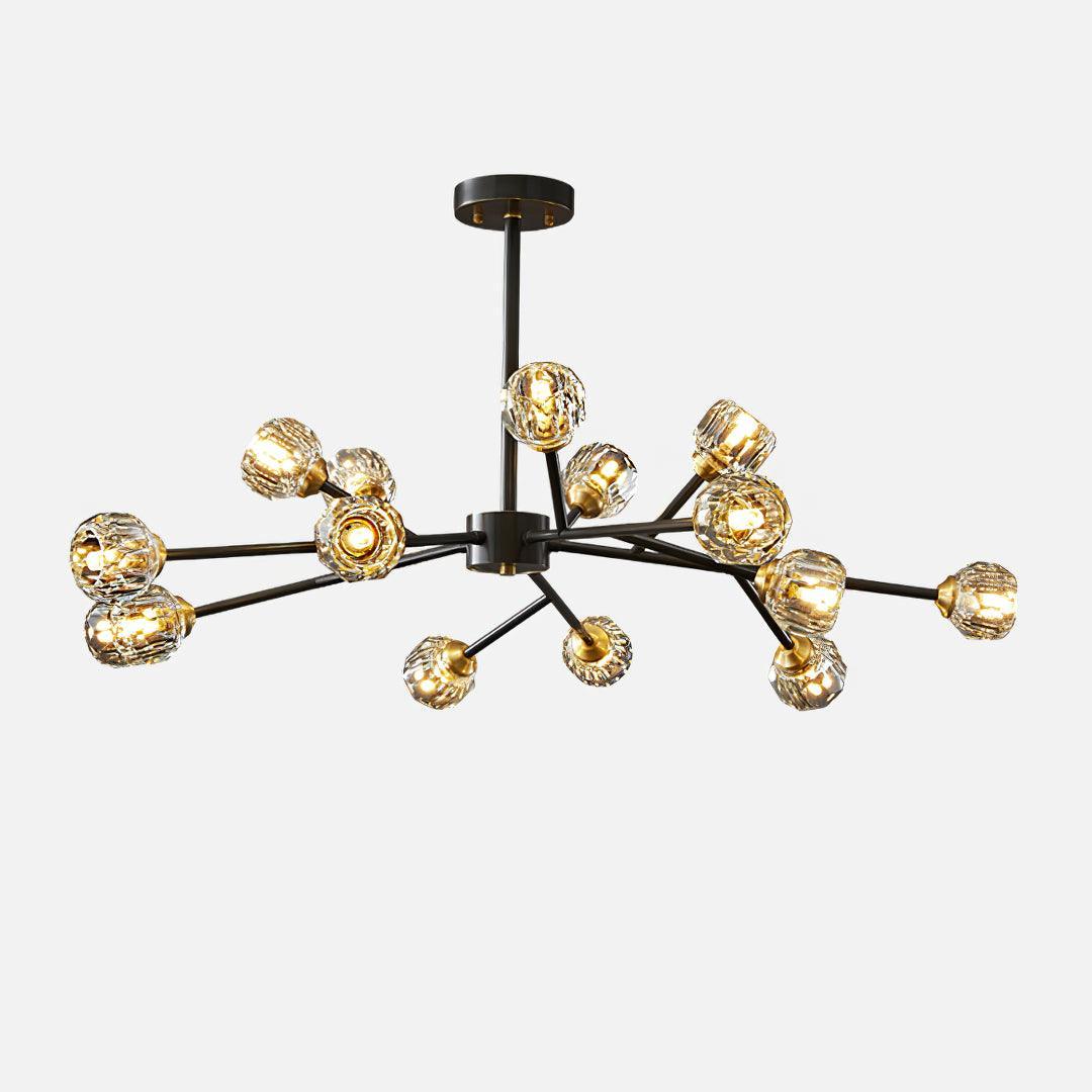 Kristy Lustre Boule de Cristal Laiton Élégance - Neutralighting