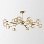 Lustra Suspension Lampe Boule en Cristal et Laiton en Grappe - Neutralighting