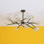 Lustra Suspension Lampe Boule en Cristal et Laiton en Grappe - Neutralighting