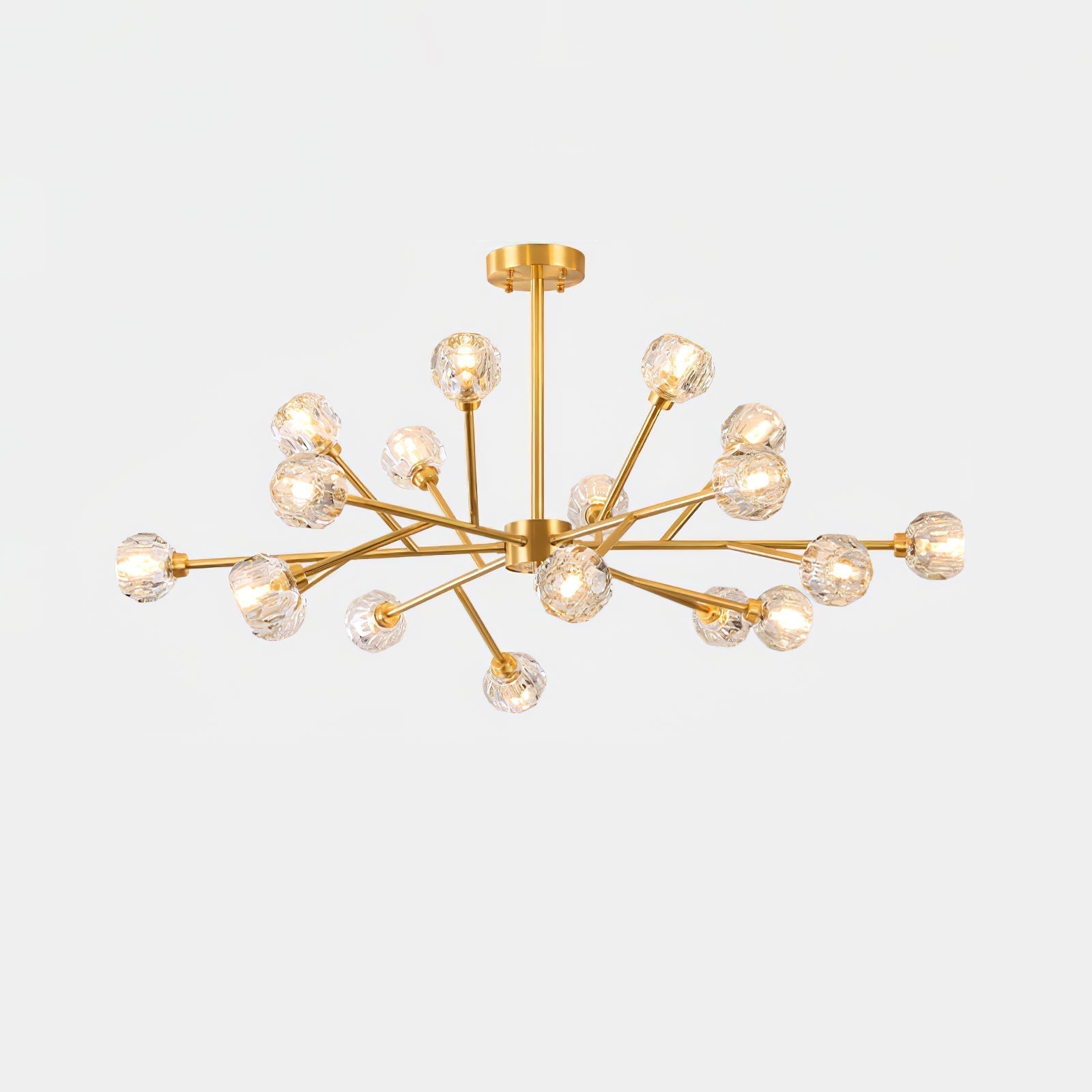 Lustra Suspension Lampe Boule en Cristal et Laiton en Grappe - Neutralighting