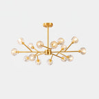 Lustra Suspension Lampe Boule en Cristal et Laiton en Grappe - Neutralighting