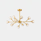 Lustra Suspension Lampe Boule en Cristal et Laiton en Grappe - Neutralighting