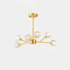 Lustra Suspension Lampe Boule en Cristal et Laiton en Grappe - Neutralighting