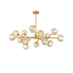 Lustra Suspension Lampe Boule en Cristal et Laiton en Grappe - Neutralighting