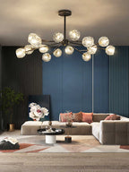 Lustra Suspension Lampe Boule en Cristal et Laiton en Grappe - Neutralighting