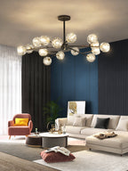 Lustra Suspension Lampe Boule en Cristal et Laiton en Grappe - Neutralighting