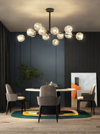 Lustra Suspension Lampe Boule en Cristal et Laiton en Grappe - Neutralighting