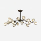 Lustra Suspension Lampe Boule en Cristal et Laiton en Grappe - Neutralighting