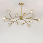 Lustra Suspension Lampe Boule en Cristal et Laiton en Grappe - Neutralighting