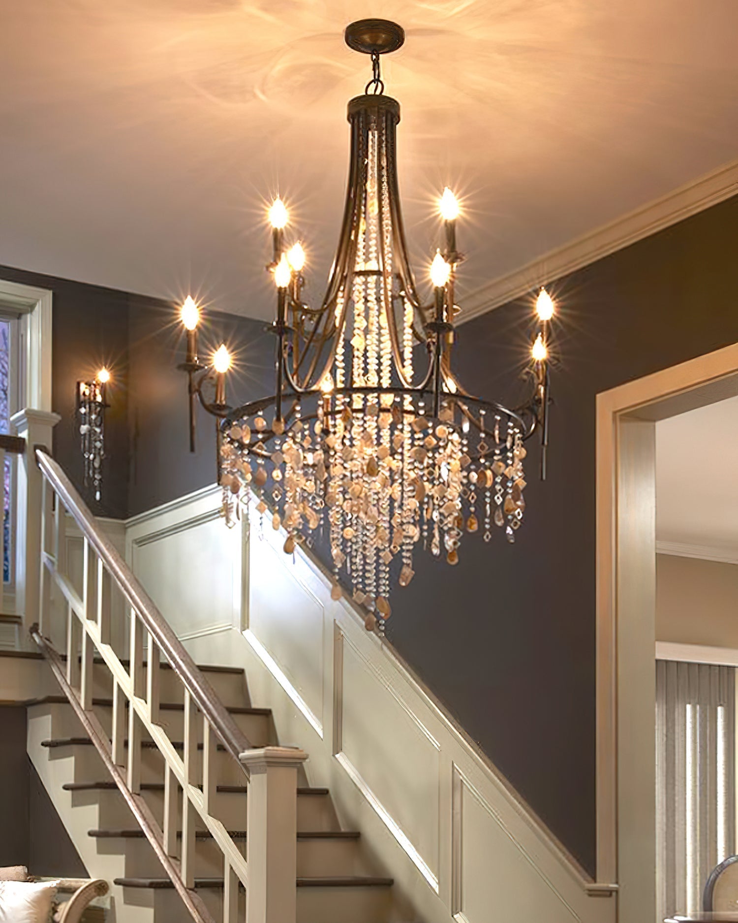 Errina Lustre Postmoderne Luxe Coquille Cristal - Neutralighting