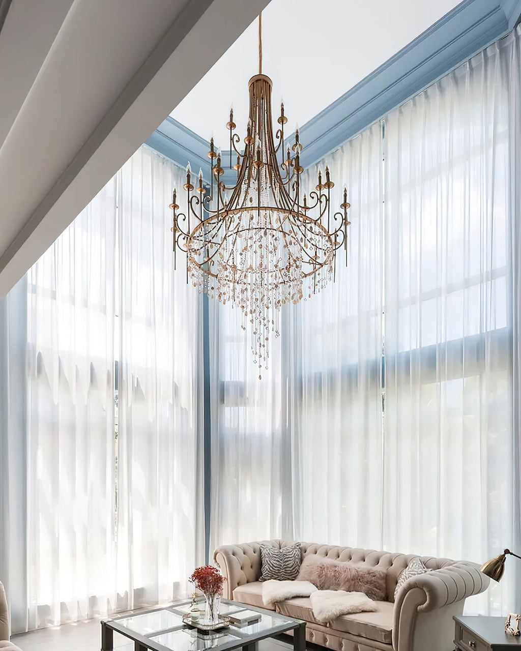 Errina Lustre Postmoderne Luxe Coquille Cristal - Neutralighting