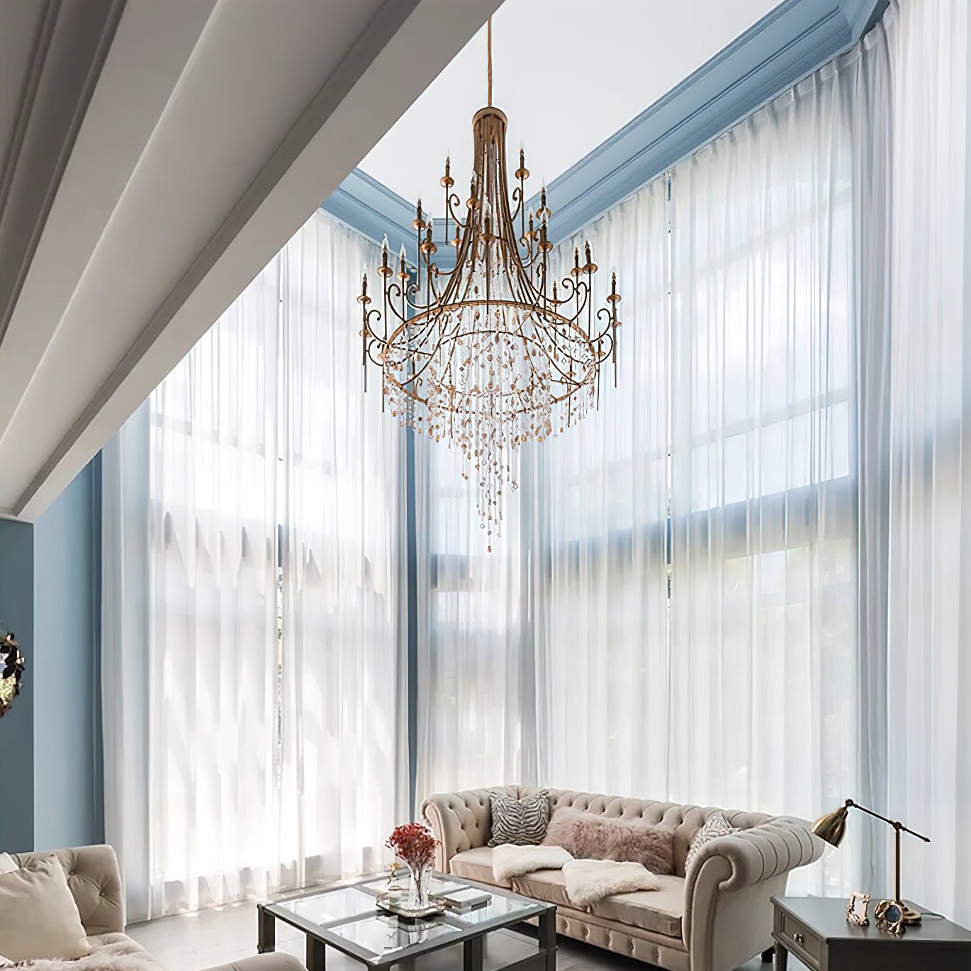 Errina Lustre Postmoderne Luxe Coquille Cristal - Neutralighting