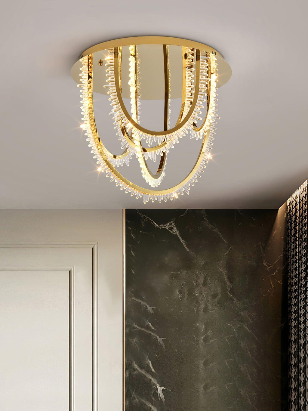 Crystal Lampe Plafonnier Cristal Corde à Créativité Individuelle - Neutralighting