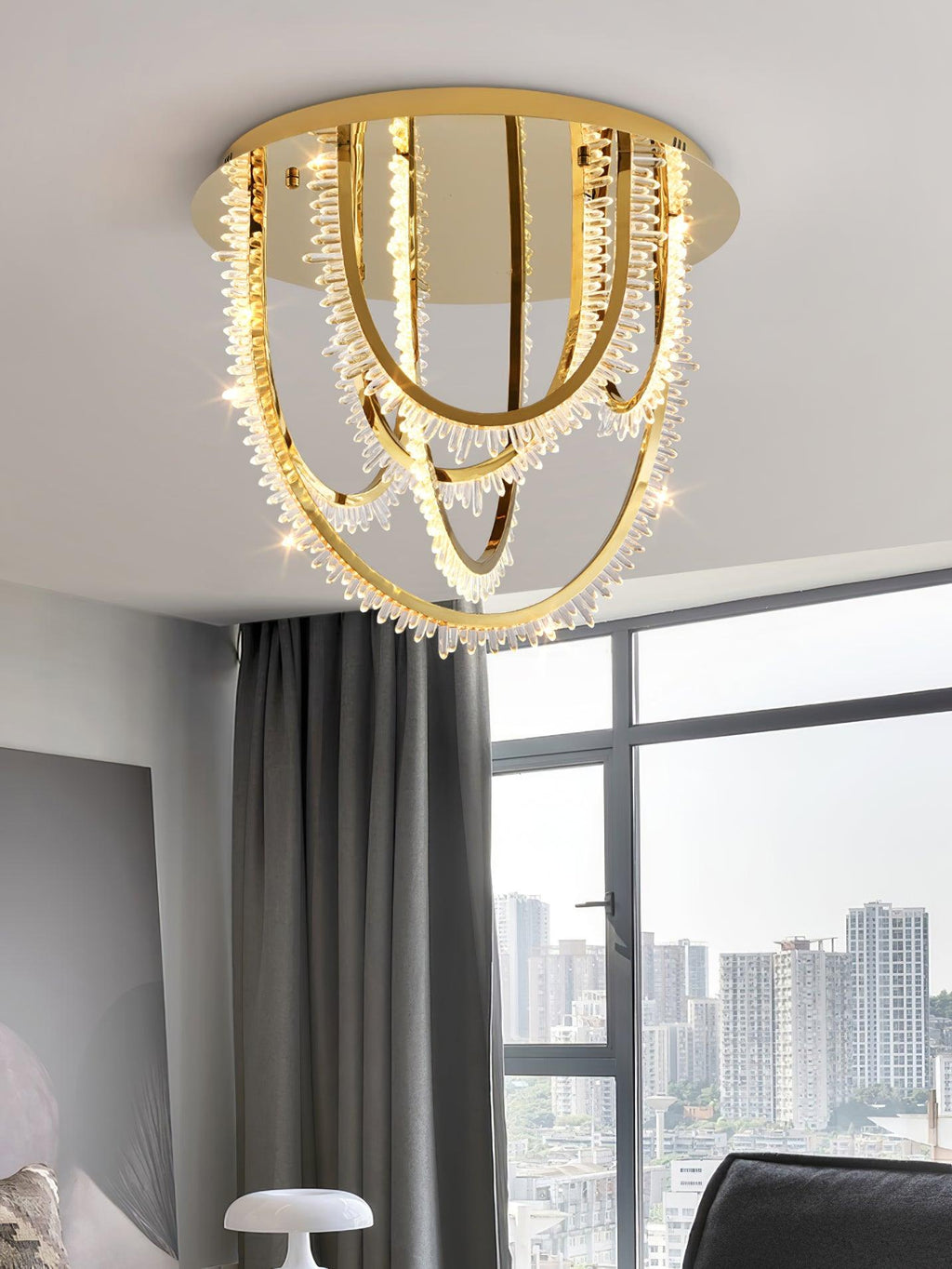 Crystal Lampe Plafonnier Cristal Corde à Créativité Individuelle - Neutralighting