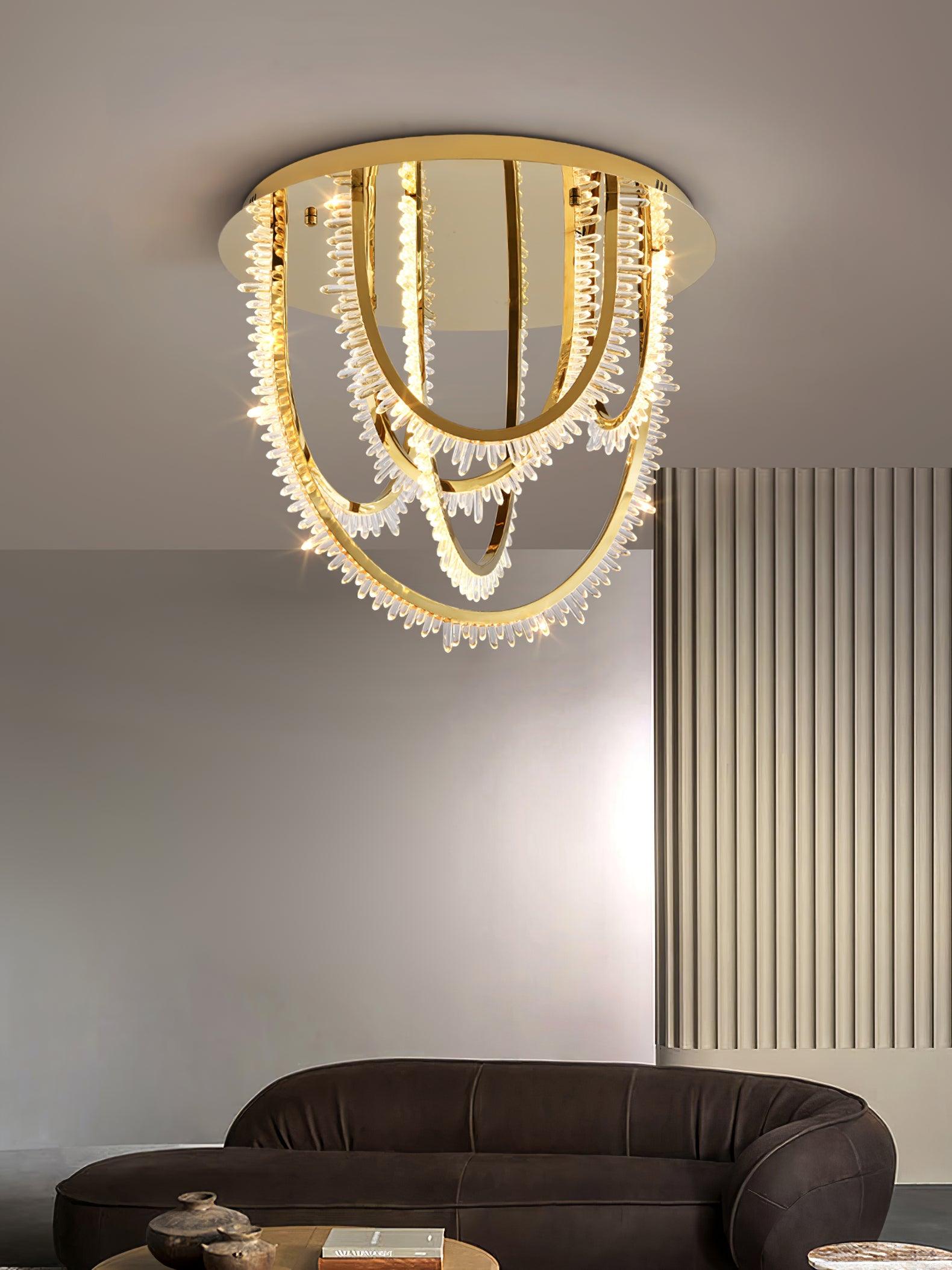 Crystal Lampe Plafonnier Cristal Corde à Créativité Individuelle - Neutralighting