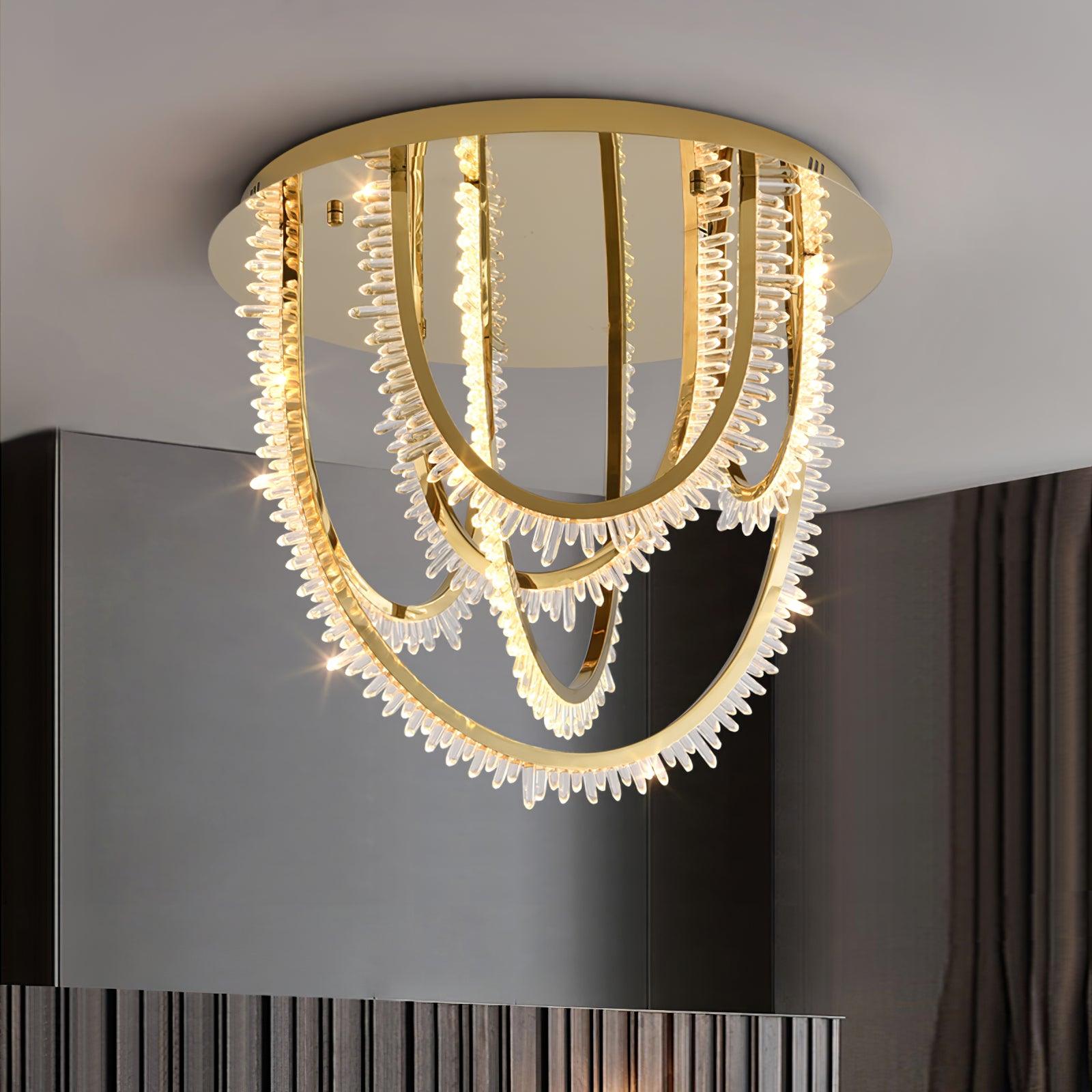 Crystal Lampe Plafonnier Cristal Corde à Créativité Individuelle - Neutralighting
