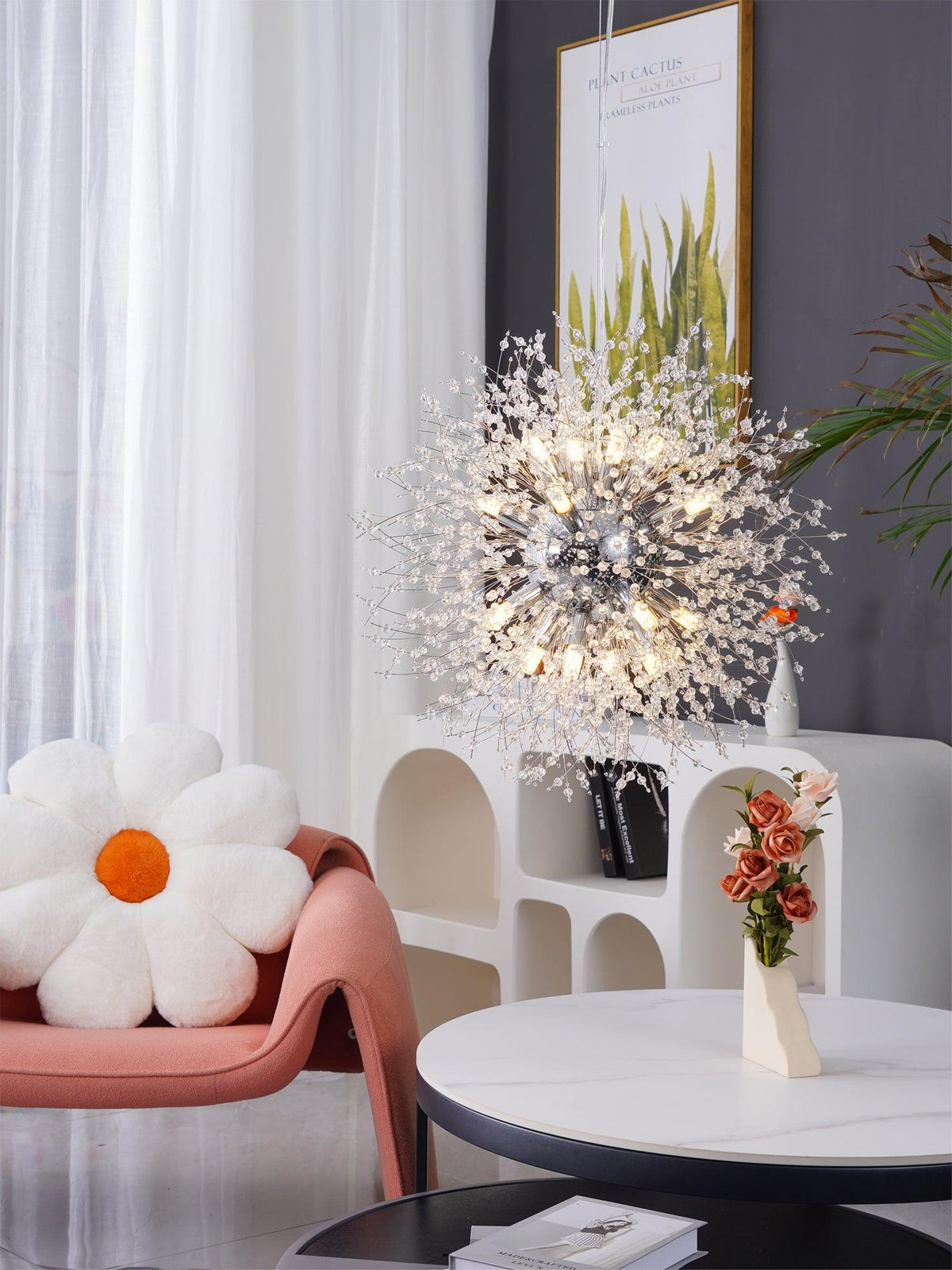 Lustra Chandelier Cristal Pissenlit avec Cristaux - Neutralighting