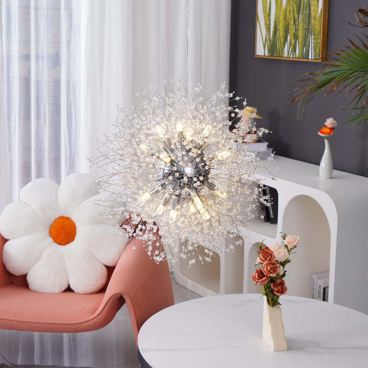 Lustra Chandelier Cristal Pissenlit avec Cristaux - Neutralighting