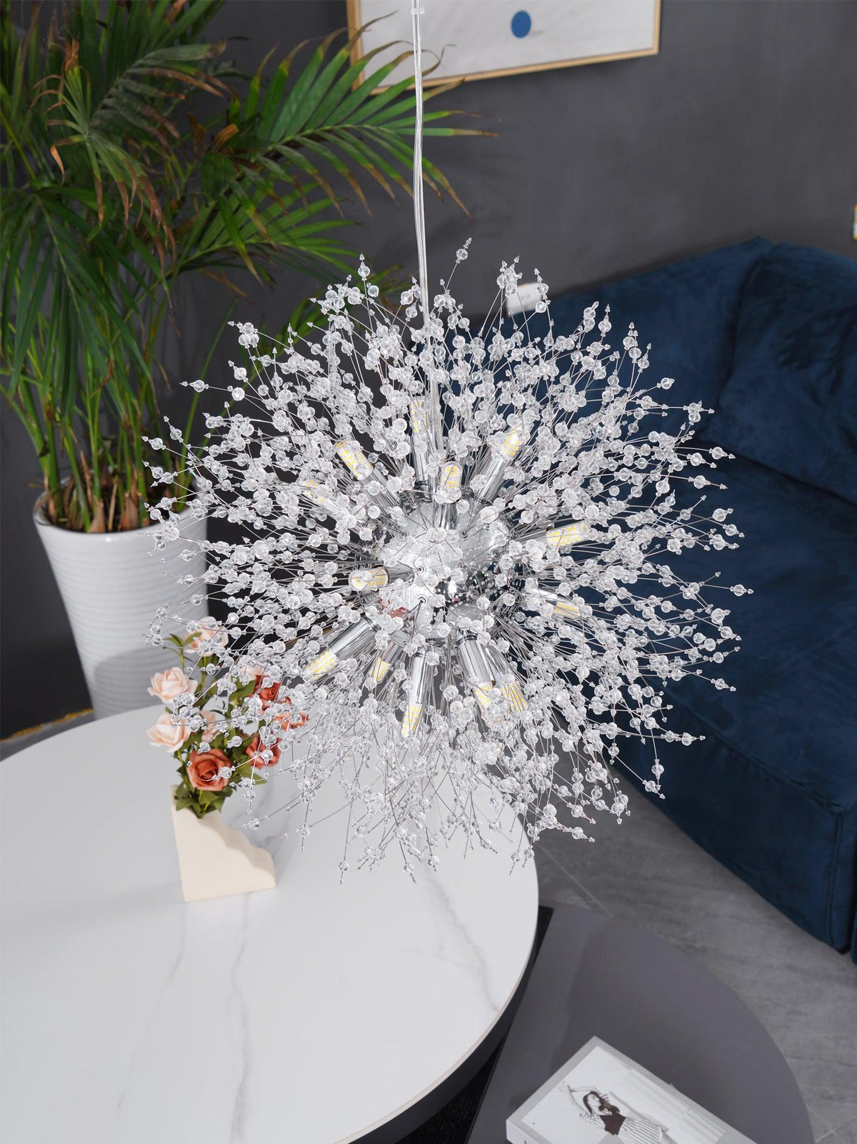 Lustra Chandelier Cristal Pissenlit avec Cristaux - Neutralighting