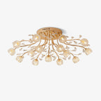 Aballs Postmoderne Luxe Fleur Cristal Plafonnier - Neutralighting