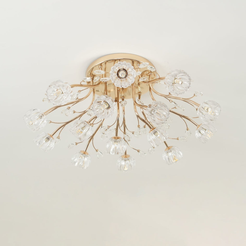 Aballs Postmoderne Luxe Fleur Cristal Plafonnier - Neutralighting