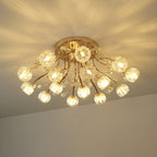 Aballs Postmoderne Luxe Fleur Cristal Plafonnier - Neutralighting
