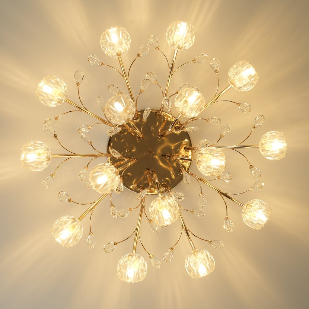 Aballs Postmoderne Luxe Fleur Cristal Plafonnier - Neutralighting