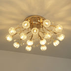 Aballs Postmoderne Luxe Fleur Cristal Plafonnier - Neutralighting