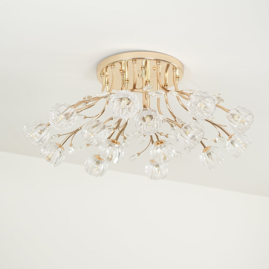Aballs Postmoderne Luxe Fleur Cristal Plafonnier - Neutralighting