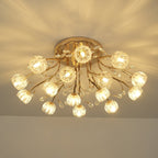 Aballs Postmoderne Luxe Fleur Cristal Plafonnier - Neutralighting
