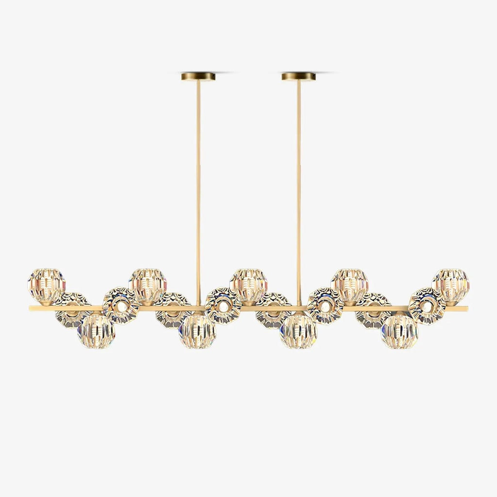 Vavynor Lustre Luxueux Boule Laiton Cristal Verre - Neutralighting