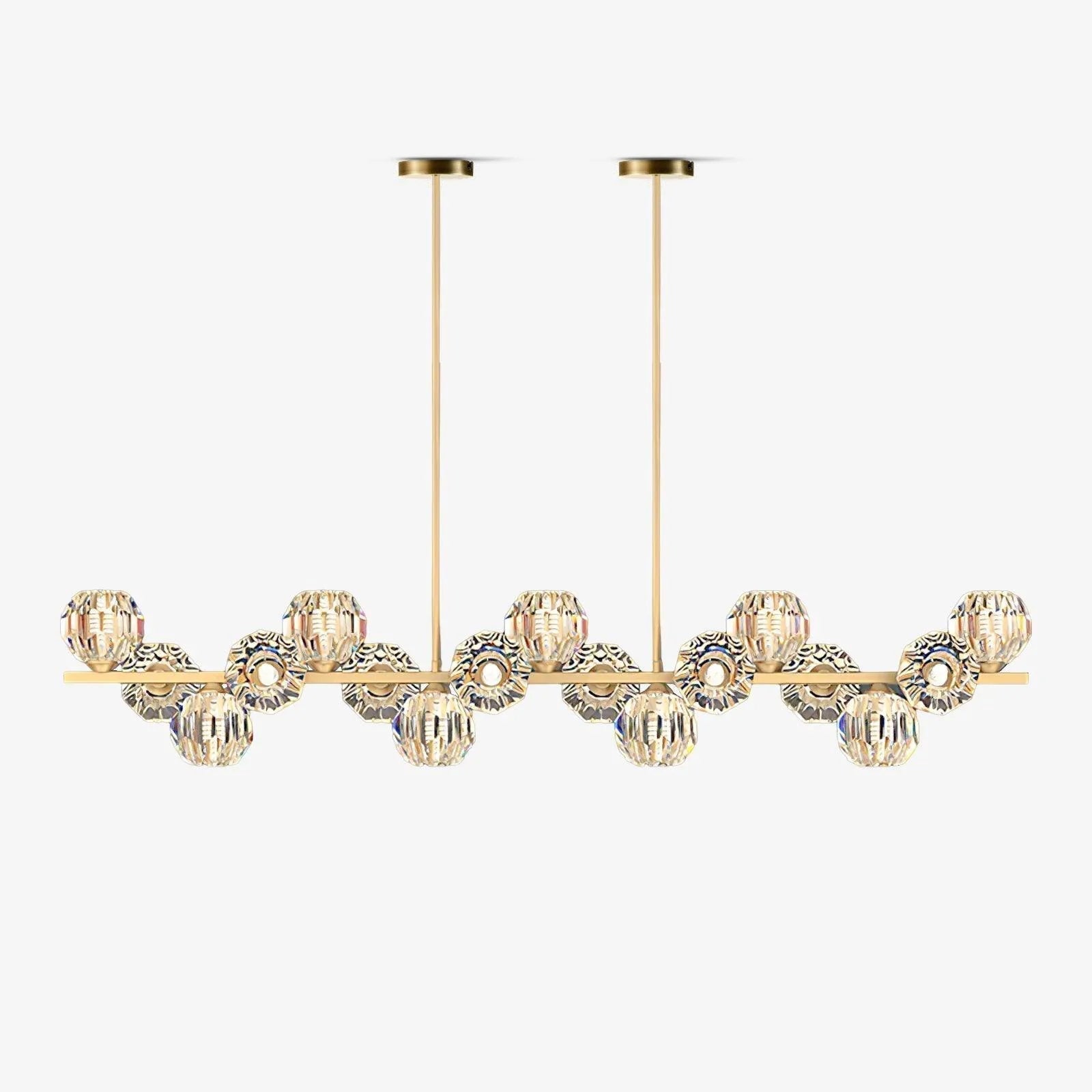 Vavynor Lustre Luxueux Boule Laiton Cristal Verre - Neutralighting