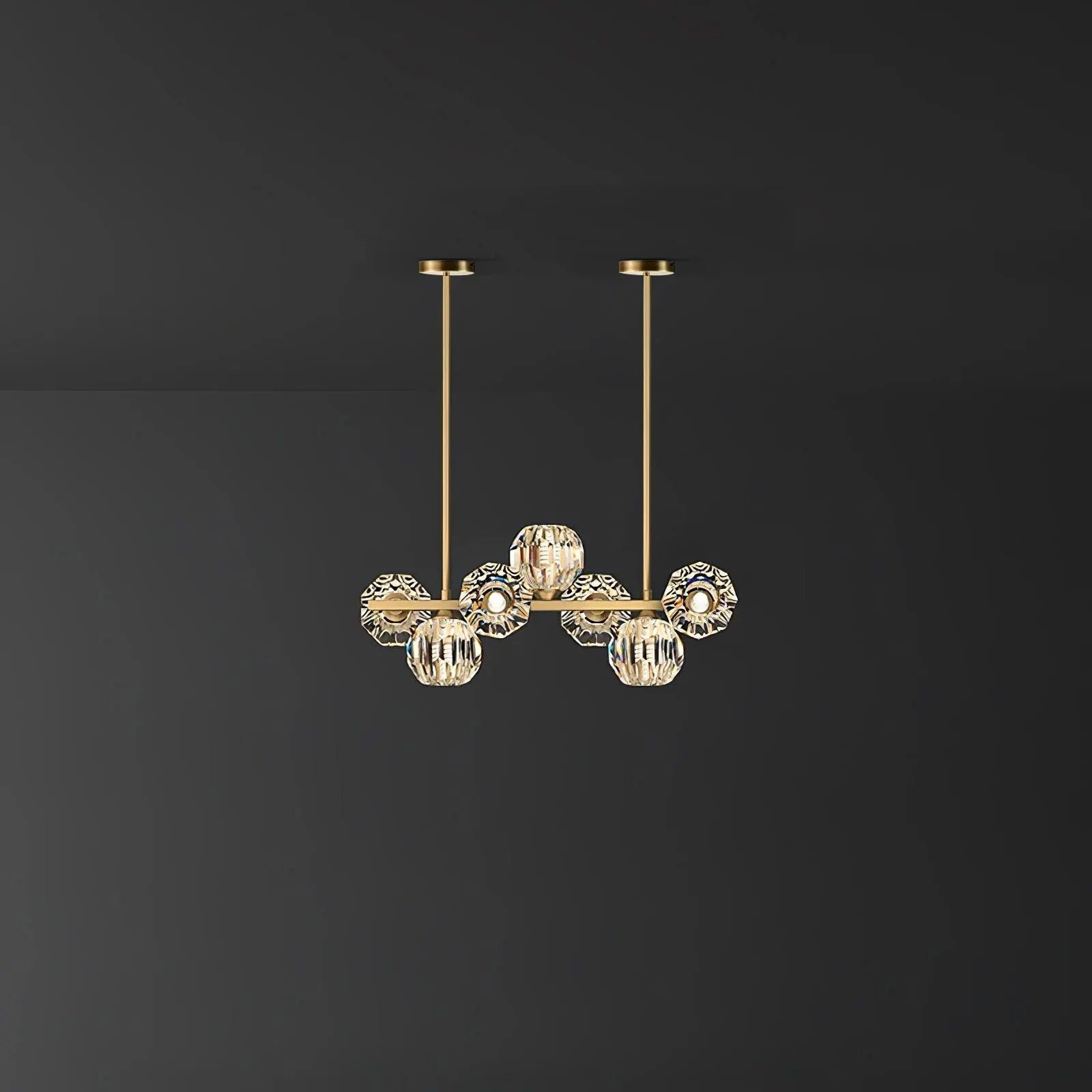 Vavynor Lustre Luxueux Boule Laiton Cristal Verre - Neutralighting