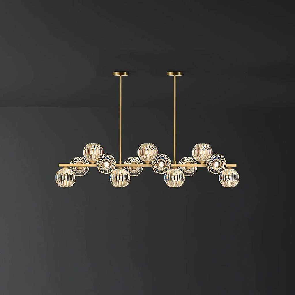 Vavynor Lustre Luxueux Boule Laiton Cristal Verre - Neutralighting