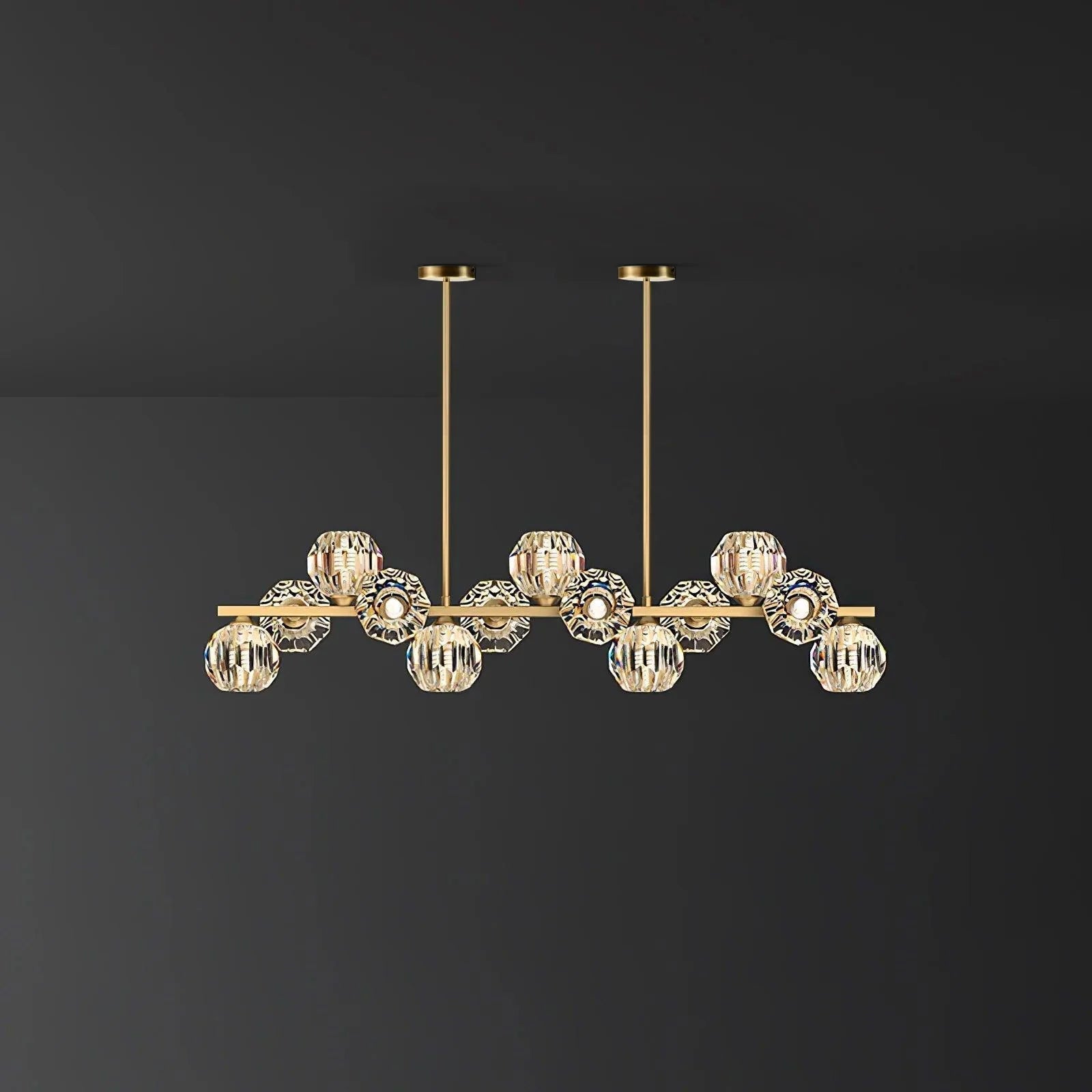 Vavynor Lustre Luxueux Boule Laiton Cristal Verre - Neutralighting