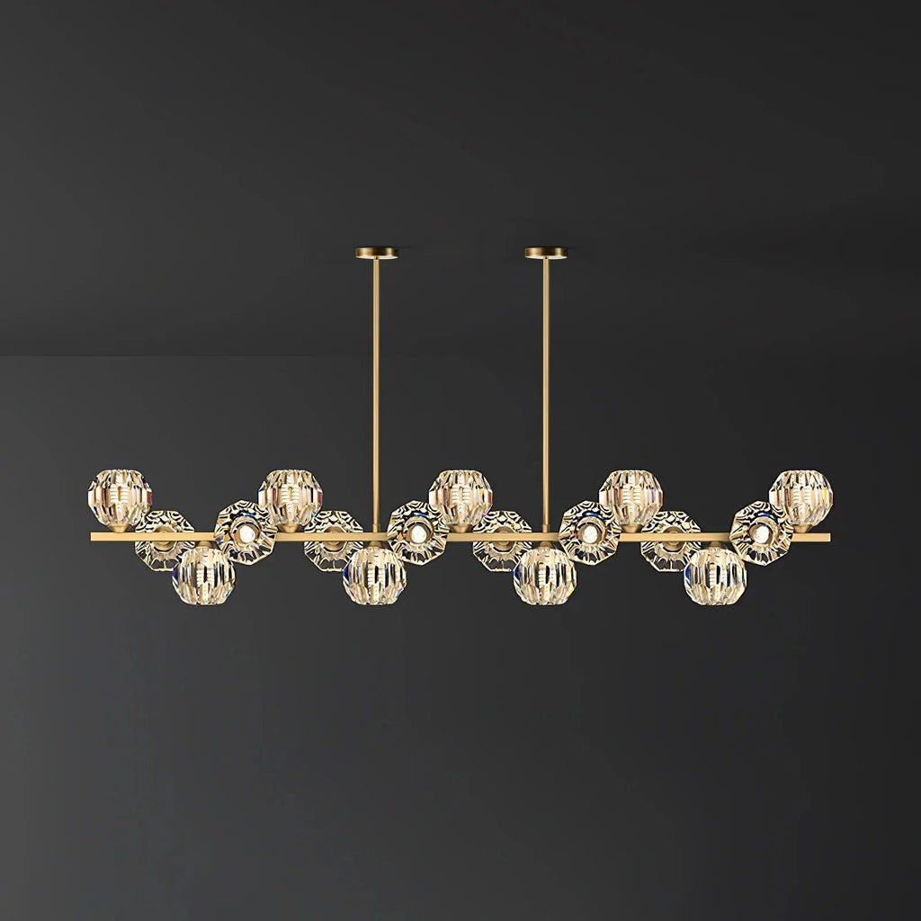 Vavynor Lustre Luxueux Boule Laiton Cristal Verre - Neutralighting