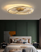 Lustra Plafonnier Anneaux en Cristal et Acier Inoxydable - Neutralighting