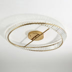 Lustra Plafonnier Anneaux en Cristal et Acier Inoxydable - Neutralighting