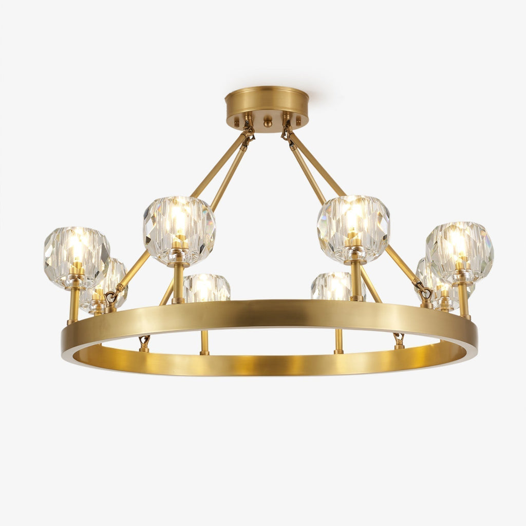 Syzorisra Chandelier Cristal Laiton Moderne - Neutralighting