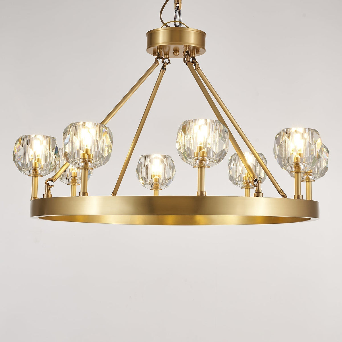 Syzorisra Chandelier Cristal Laiton Moderne - Neutralighting