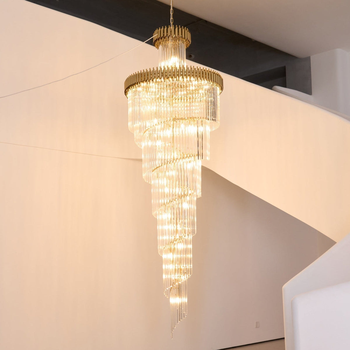 Eurmirila Lustre Luxueux en Cristal en Spirale - Neutralighting