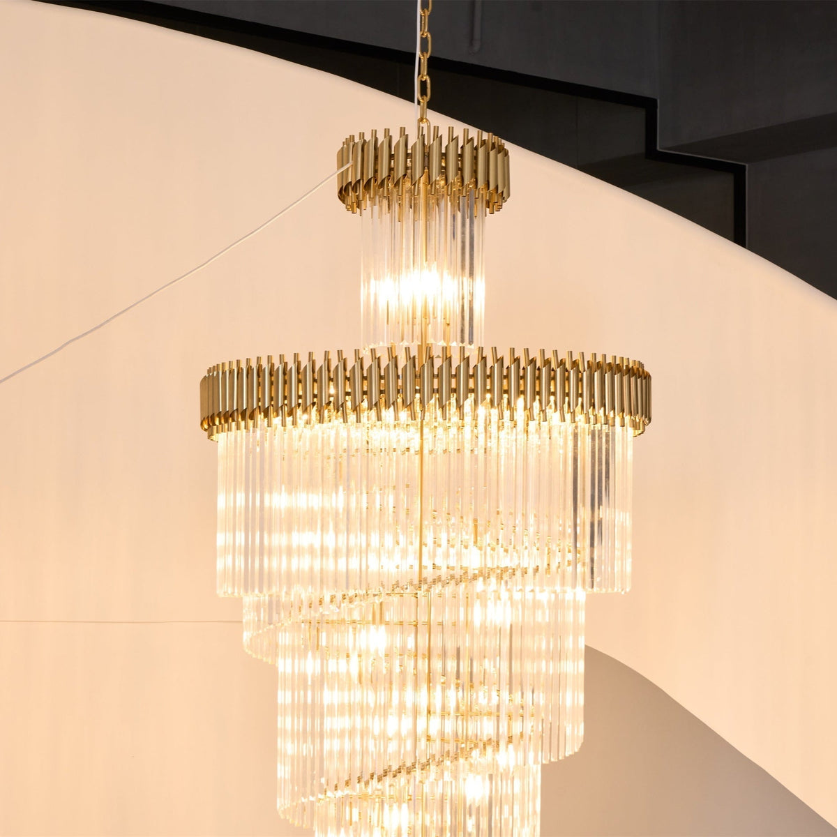 Eurmirila Lustre Luxueux en Cristal en Spirale - Neutralighting