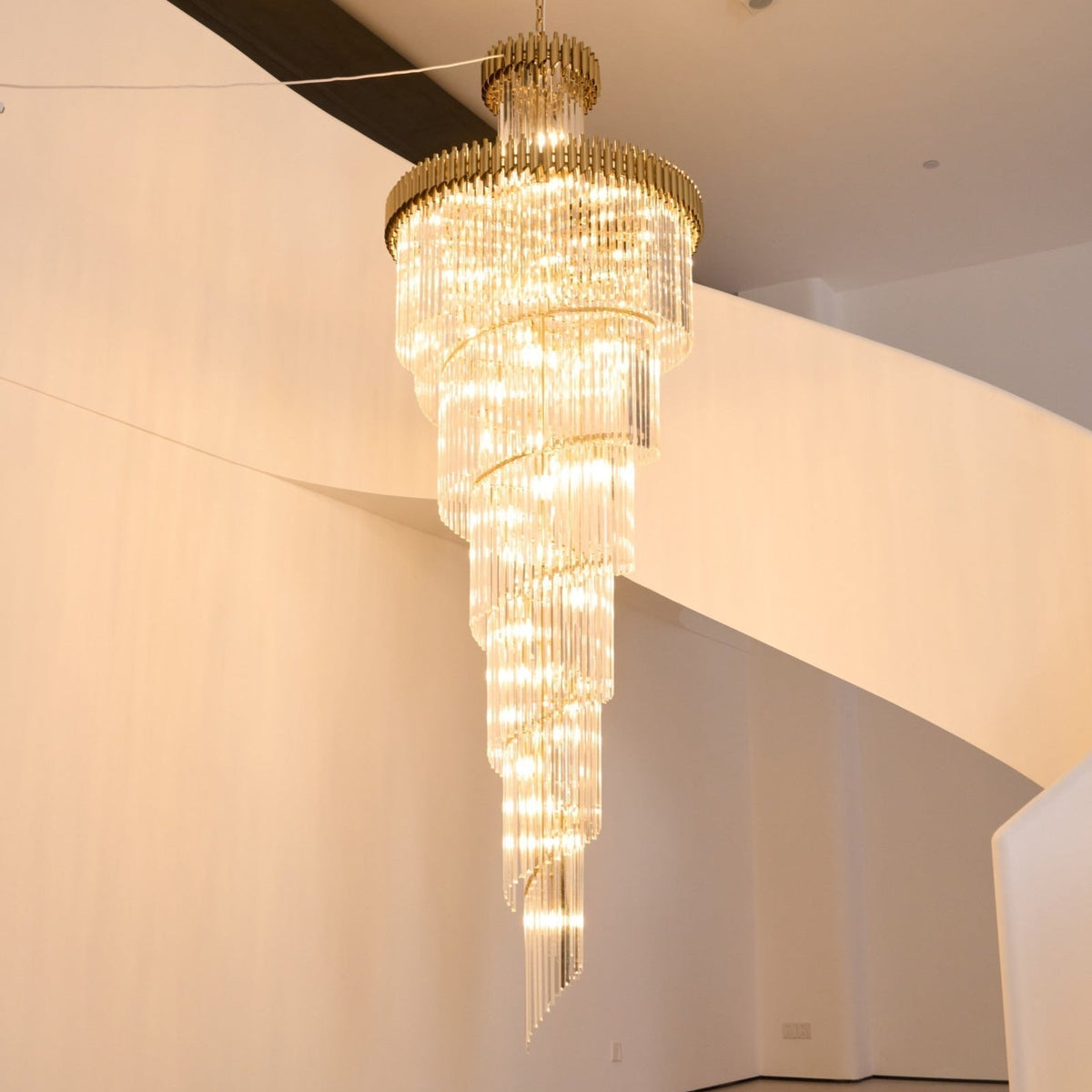 Eurmirila Lustre Luxueux en Cristal en Spirale - Neutralighting