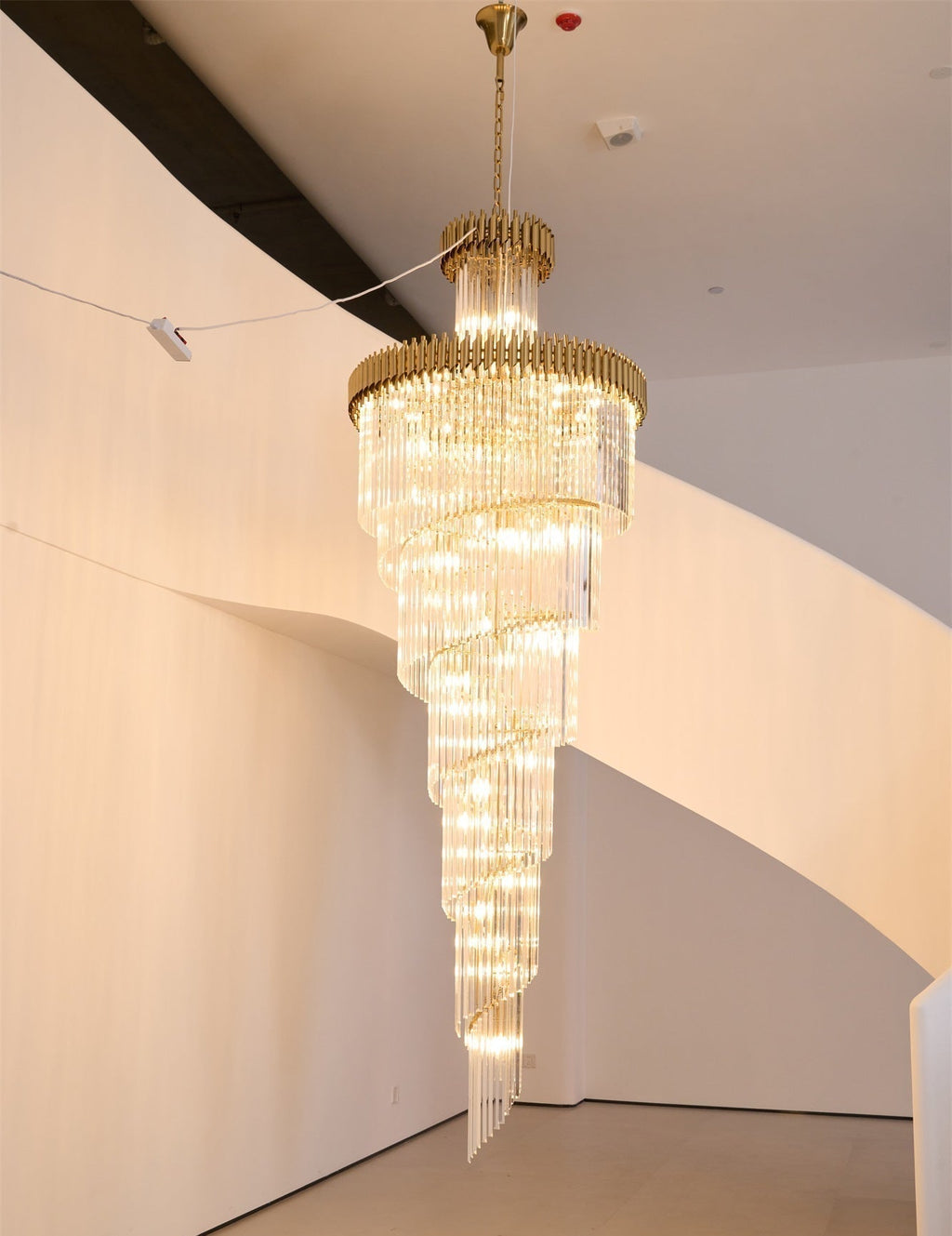 Eurmirila Lustre Luxueux en Cristal en Spirale - Neutralighting