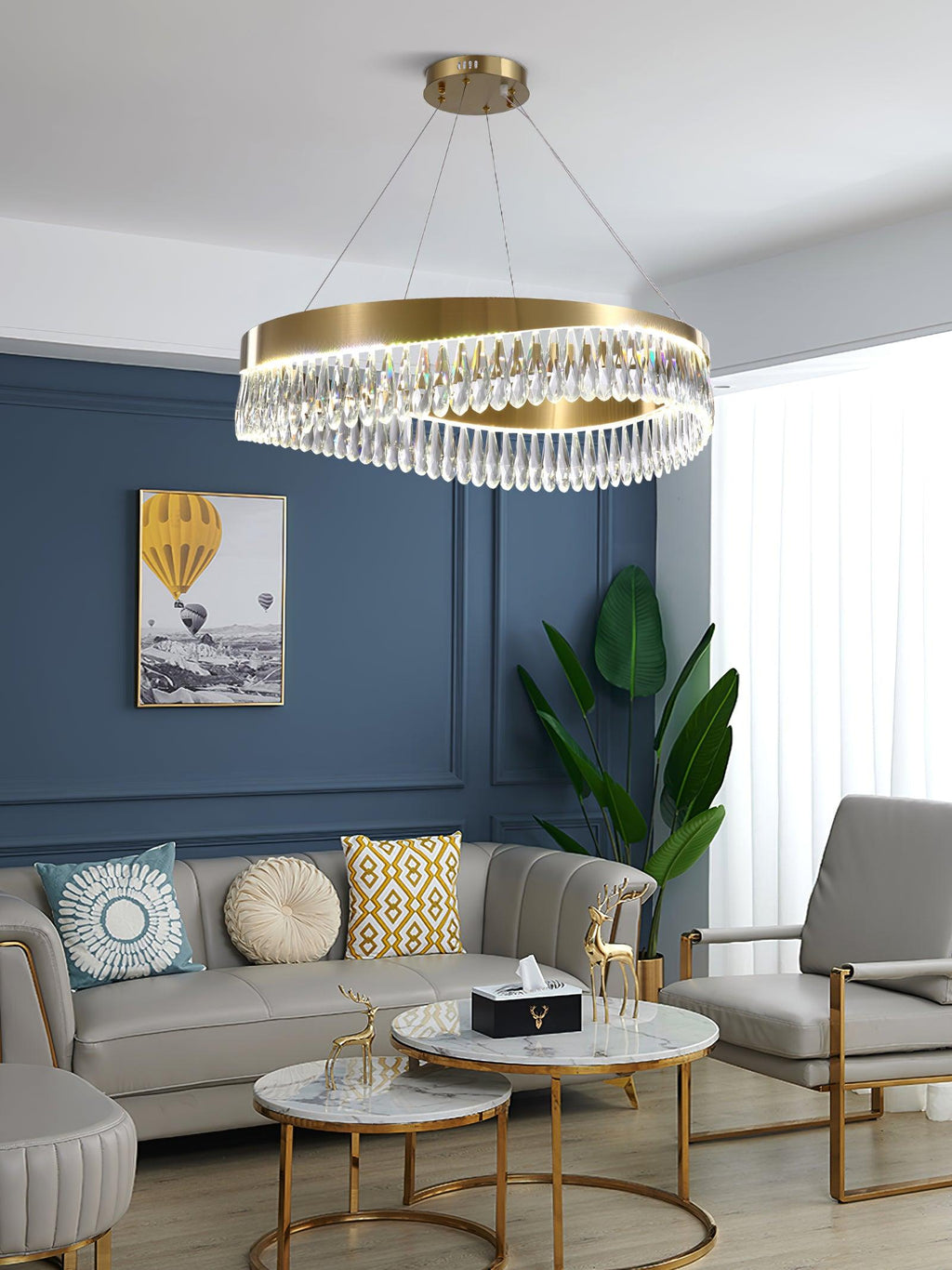 Lustra Chandelier Anneau en Cristal Poli - Neutralighting